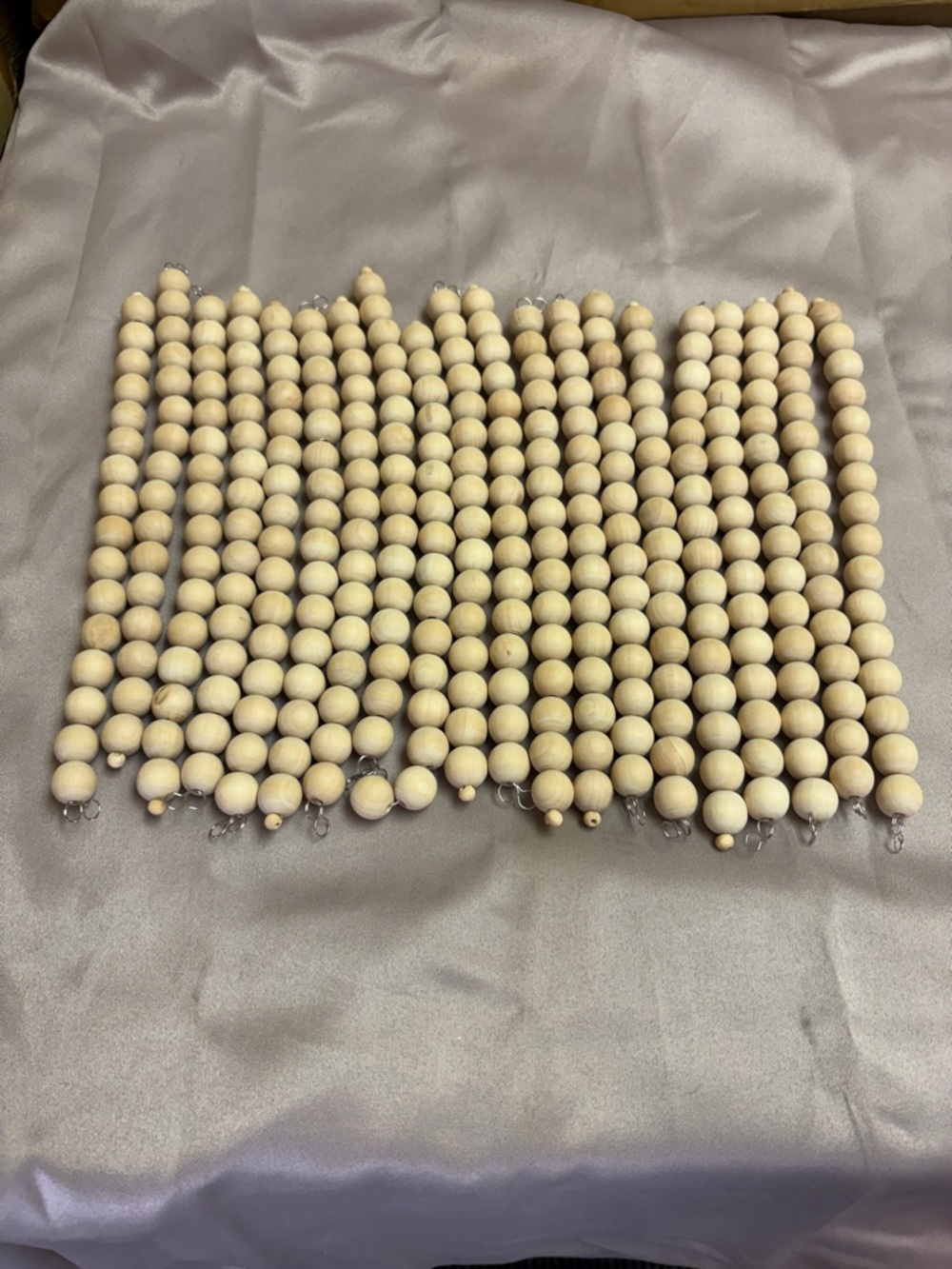 Natural Wooden Bead Strands – Bundle of 20